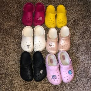Crocs- 6 pairs of used Crocs